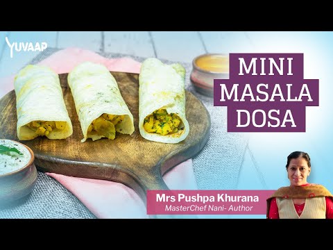 Stuffed Mini Masala Dosa Recipe | Easy &amp; Quick South Indian Recipe with Nutritional Benefits