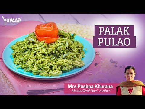 Palak Pulao - Spinach Rice Recipe | Nutritious and Flavorful Green Rice Dish Perfect Lunchbox Recipe