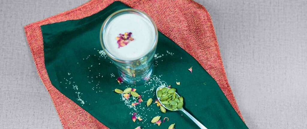Homemade Badam Milk Thandai Recipe with Almonds and Spices