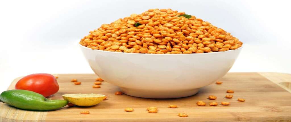 Chatpati Chana Dal snack with vibrant spices and ingredients