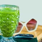 Kale, Dhaniya, And Date Smoothie Recipe Kale, Dhaniya, and Date Smoothie in a Glass - Healthy Energy Boost Recipe